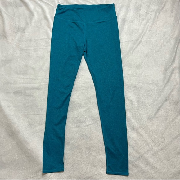 Fabletics Teal Stretchy Leggings with Phone Pocket - Picture 1 of 7